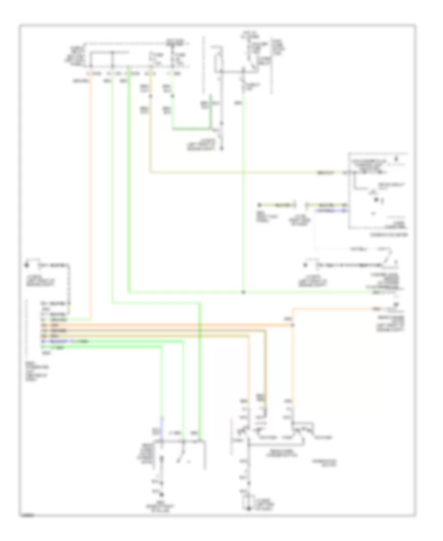 Электросхема заднего стеклоочистителя дворника и омывателя для Subaru Legacy R Premium 2010