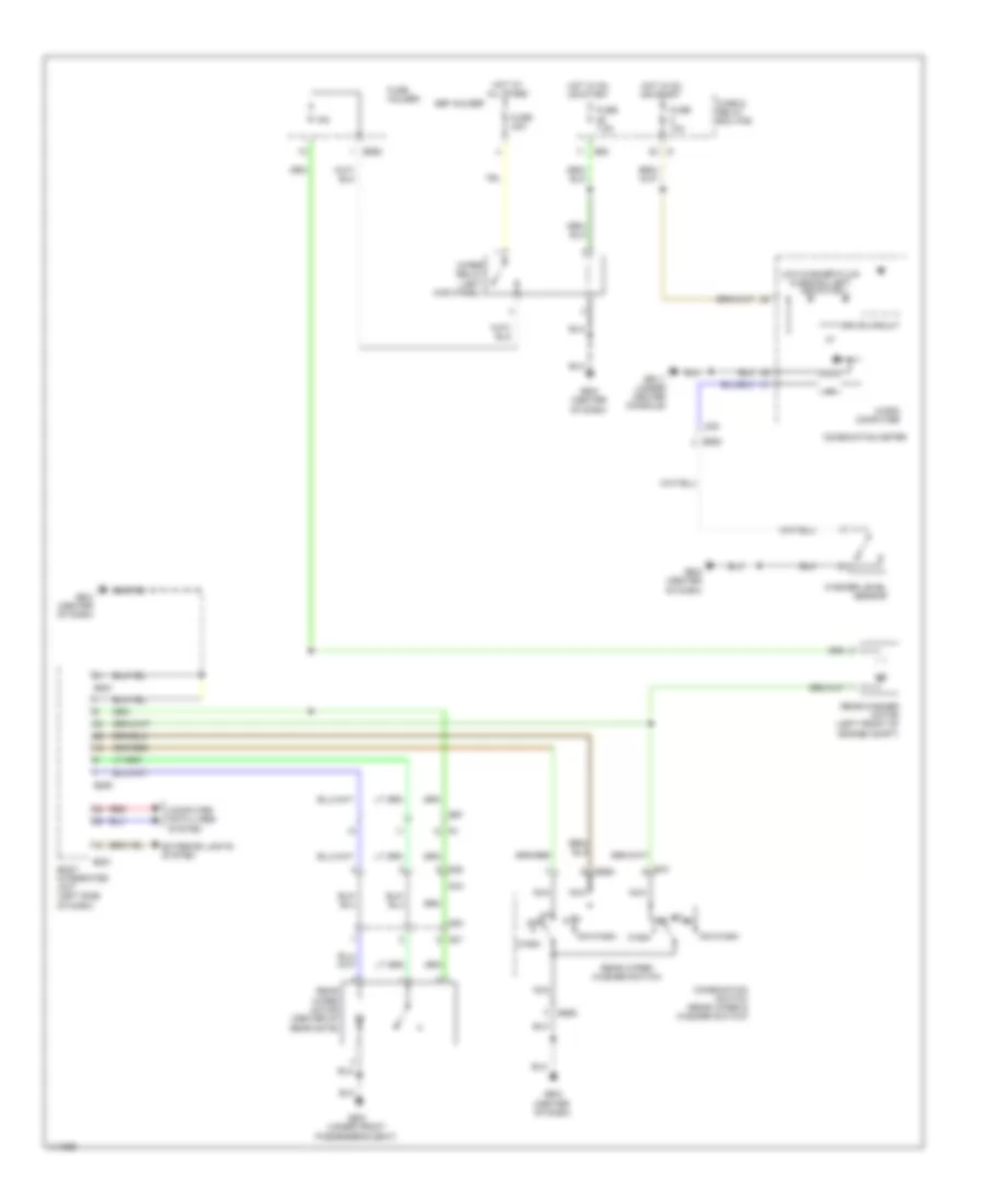 Электросхема заднего стеклоочистителя дворника и омывателя для Subaru Impreza 2013
