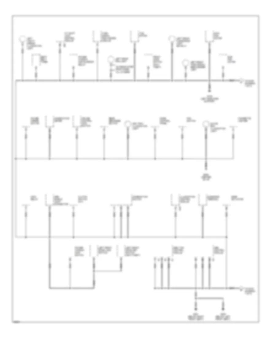 Ground Distribution Wiring Diagram 2 of 3 for Subaru Legacy L 1996