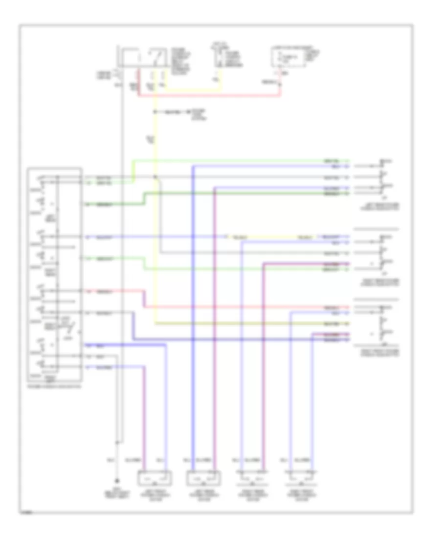 Power Window Wiring Diagram for Subaru Legacy L 1996