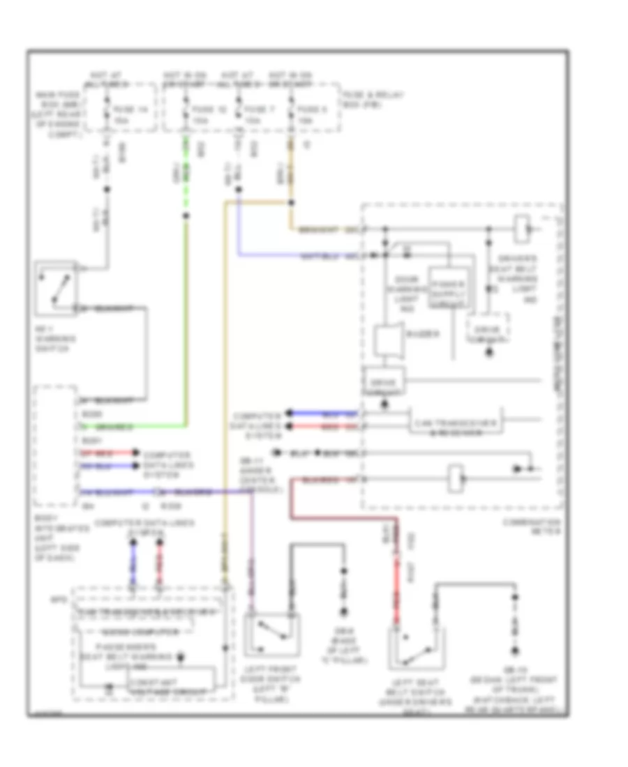 Chime Wiring Diagram for Subaru Impreza Limited 2013