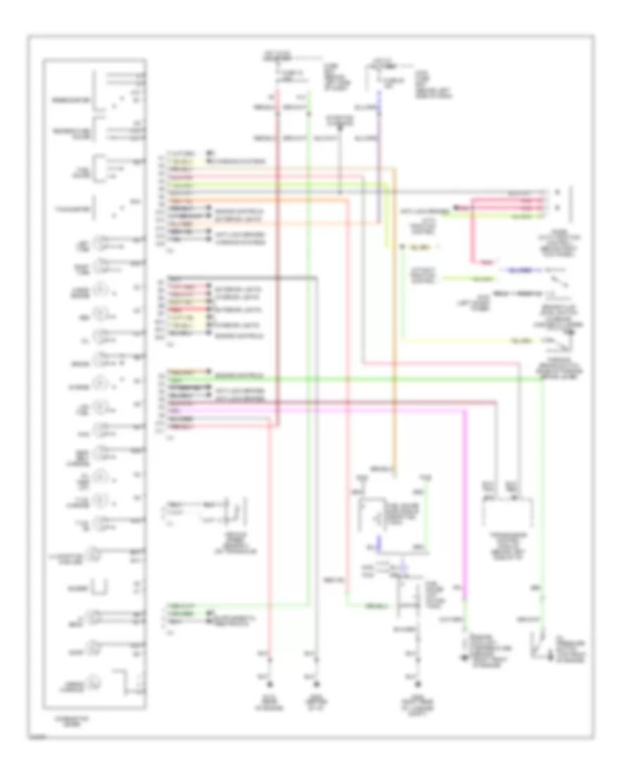 Instrument Cluster Wiring Diagram for Subaru Legacy LS 1996