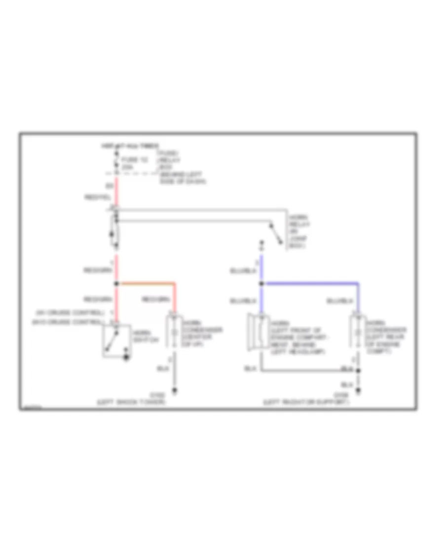 Horn Wiring Diagram for Subaru Impreza LX 1995