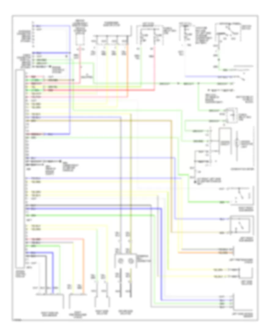 Supplemental Restraints Wiring Diagram for Subaru Baja 2003