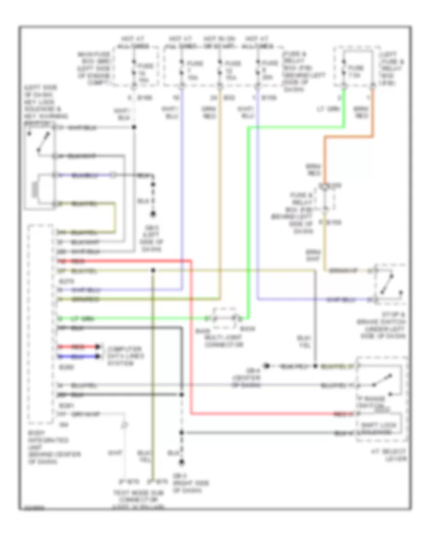 Shift Interlock Wiring Diagram for Subaru Forester XT Limited 2010