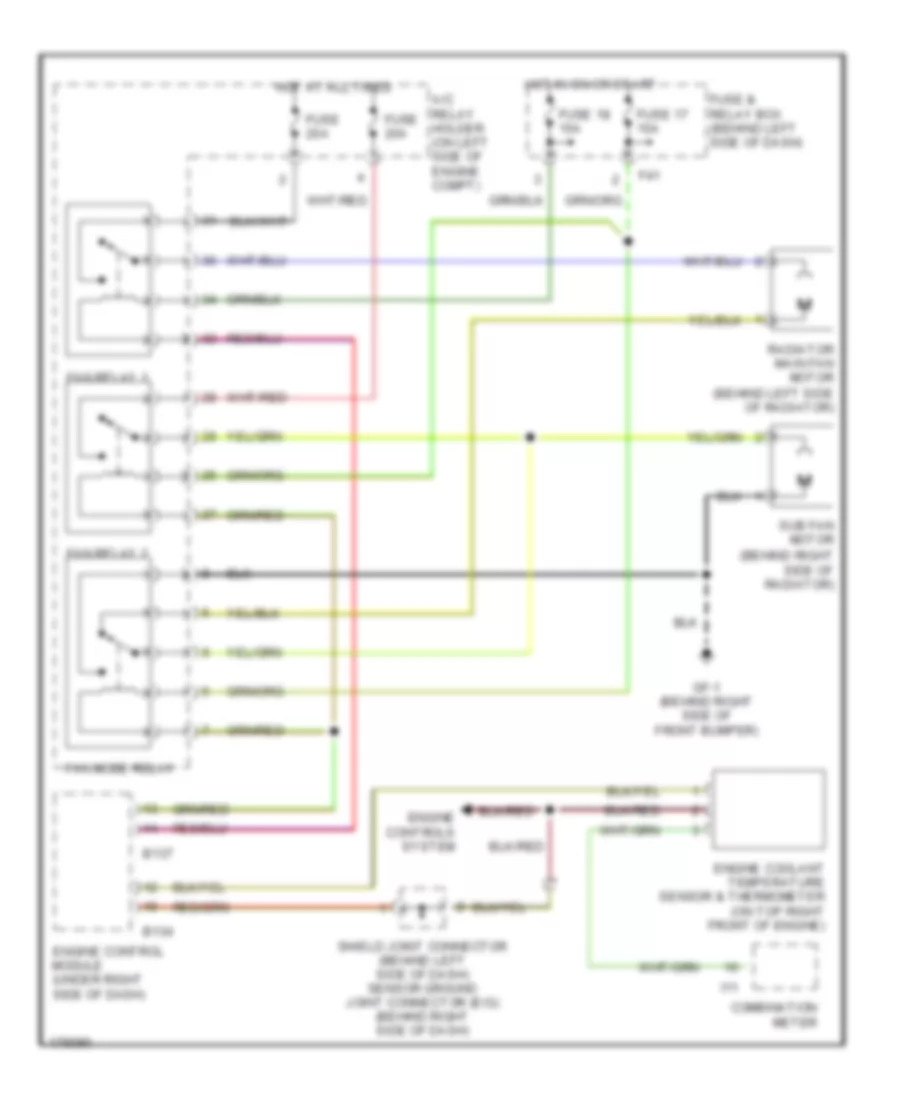 Cooling Fan Wiring Diagram for Subaru Forester X 2003