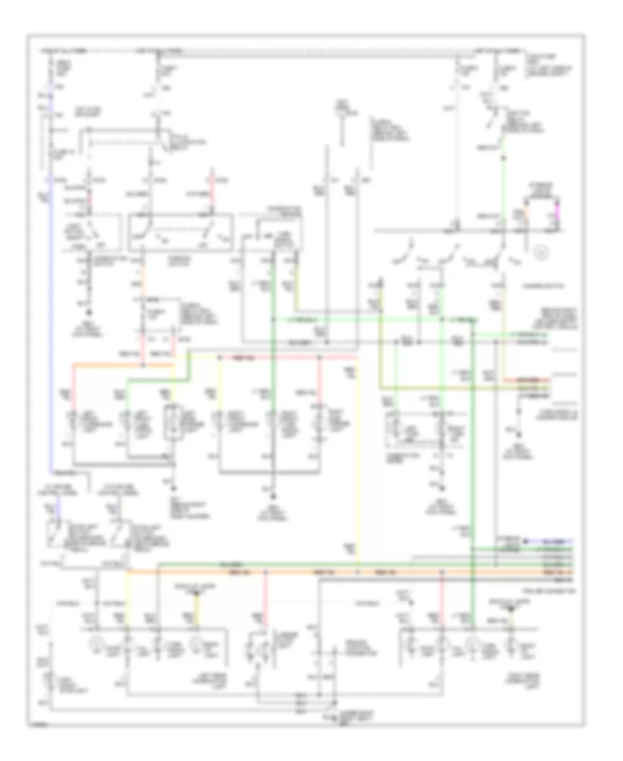Exterior Lamps Wiring Diagram for Subaru Forester X 2003