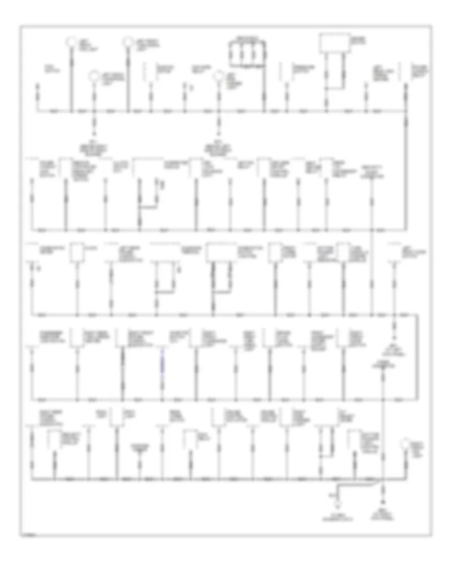 Ground Distribution Wiring Diagram 1 of 2 for Subaru Forester X 2003