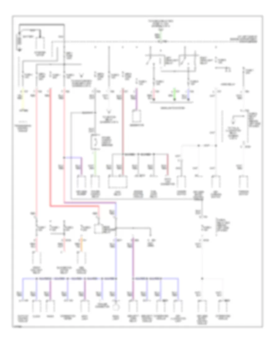 Power Distribution Wiring Diagram 1 of 4 for Subaru Forester X 2003