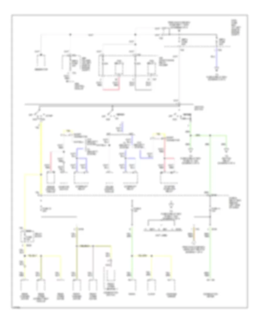 Power Distribution Wiring Diagram (2 of 4) for Subaru Forester XS 2003