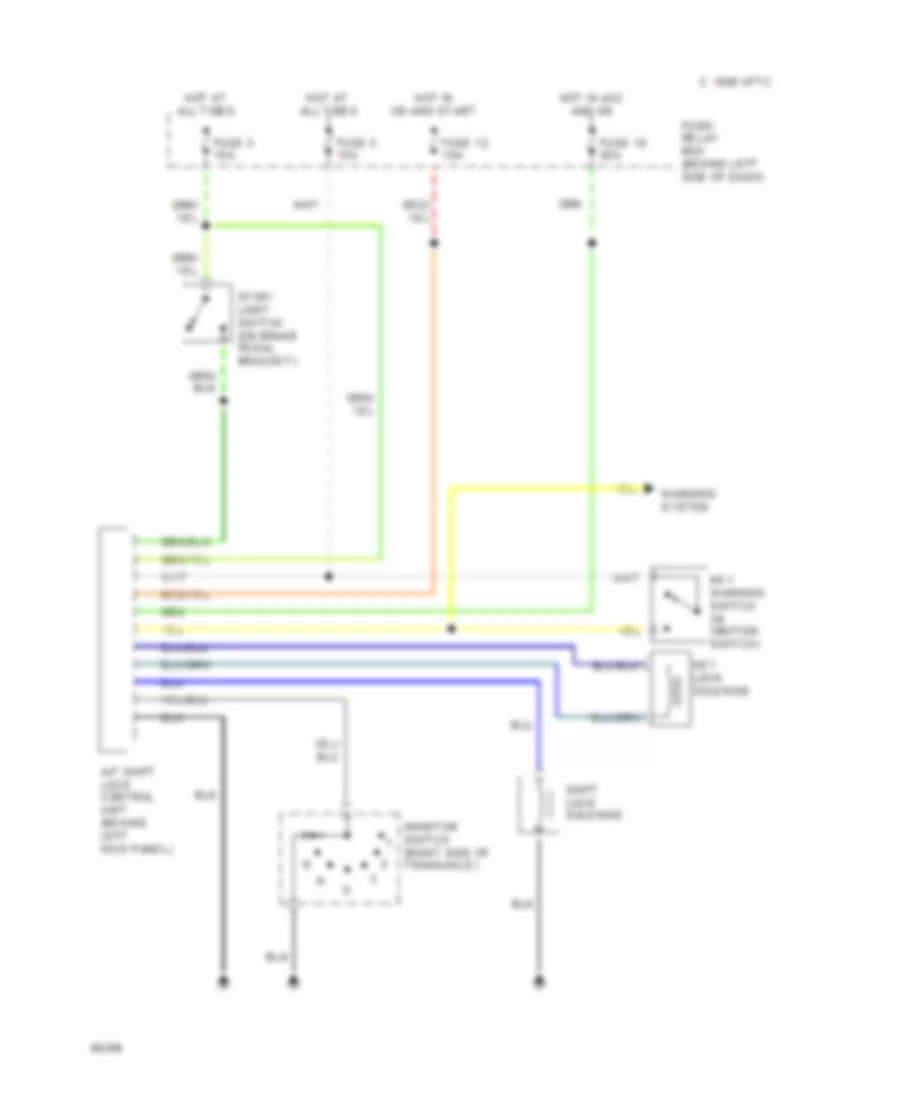 Shift Interlock Wiring Diagram for Subaru Loyale 1990