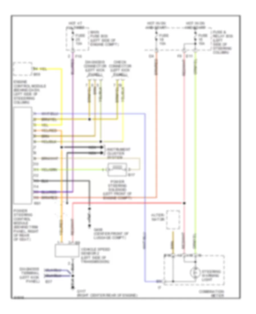 Electronic Power Steering Wiring Diagram for Subaru SVX L 1996