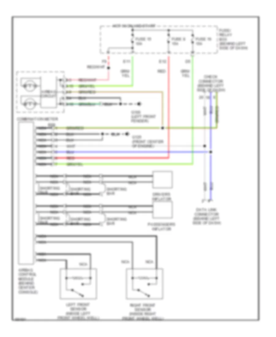 Supplemental Restraint Wiring Diagram for Subaru SVX LSi 1996