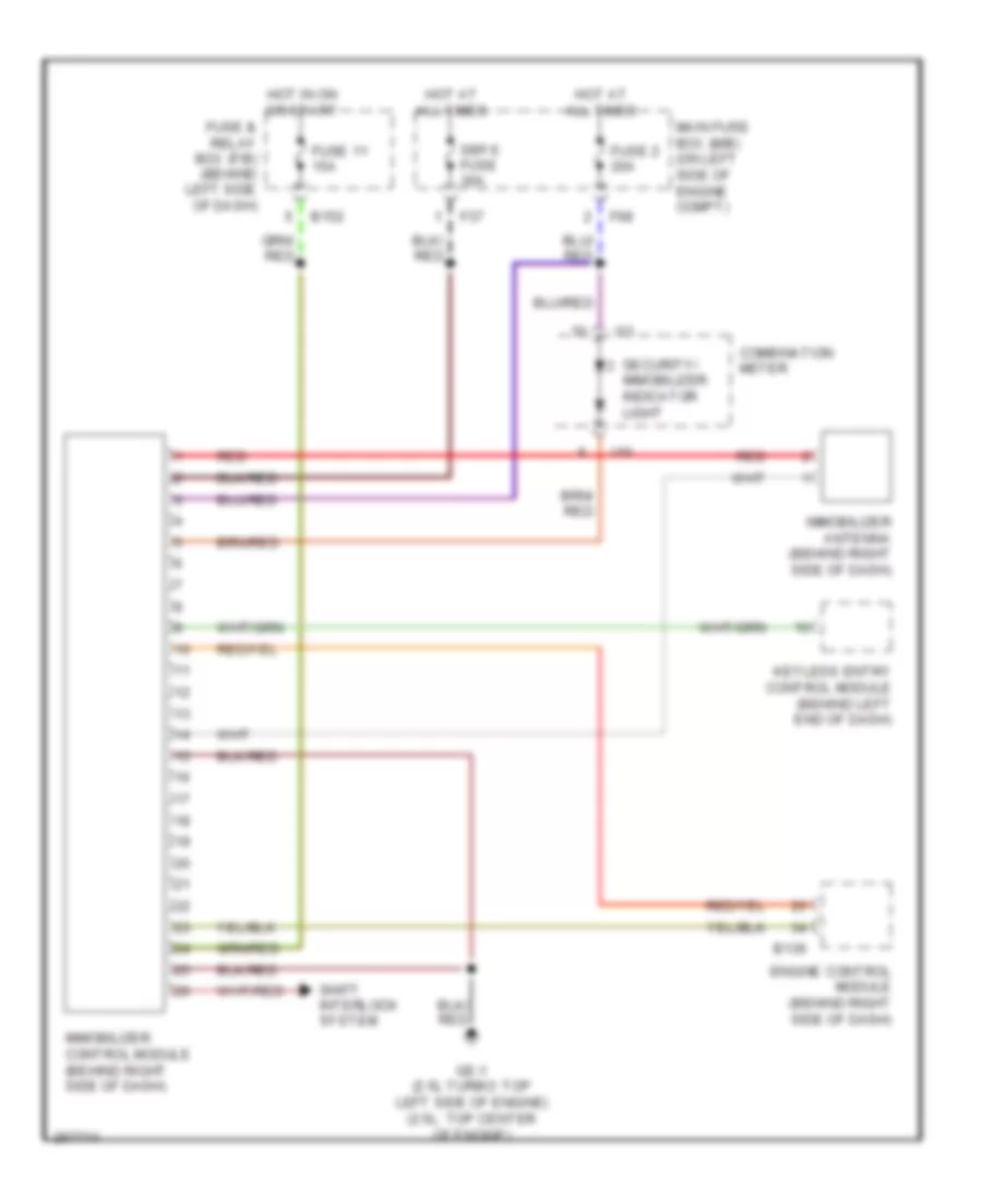 Immobilizer Wiring Diagram for Subaru Impreza WRX TR 2007