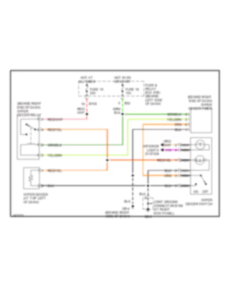 Wiper Deicer Wiring Diagram for Subaru Impreza WRX TR 2007