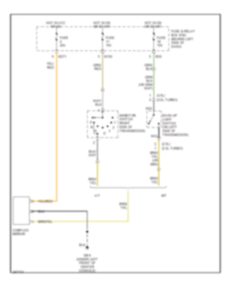 Automatic Day Night Mirror Wiring Diagram for Subaru Impreza WRX TR 2007