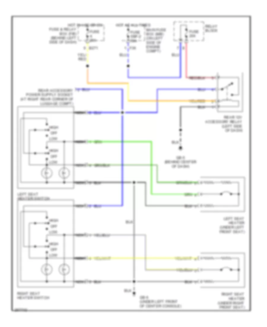 Heated Seats Wiring Diagram for Subaru Impreza WRX TR 2007