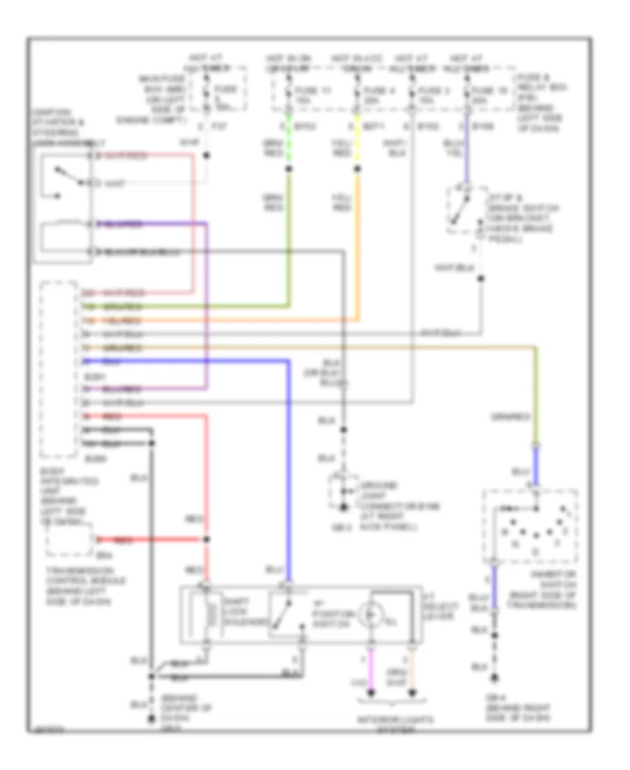 Shift Interlock Wiring Diagram for Subaru Impreza WRX TR 2007