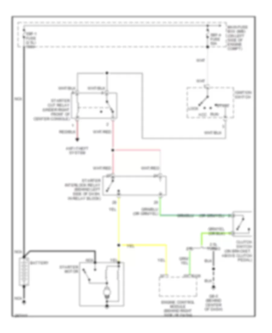 Starting Wiring Diagram M T for Subaru Impreza WRX TR 2007