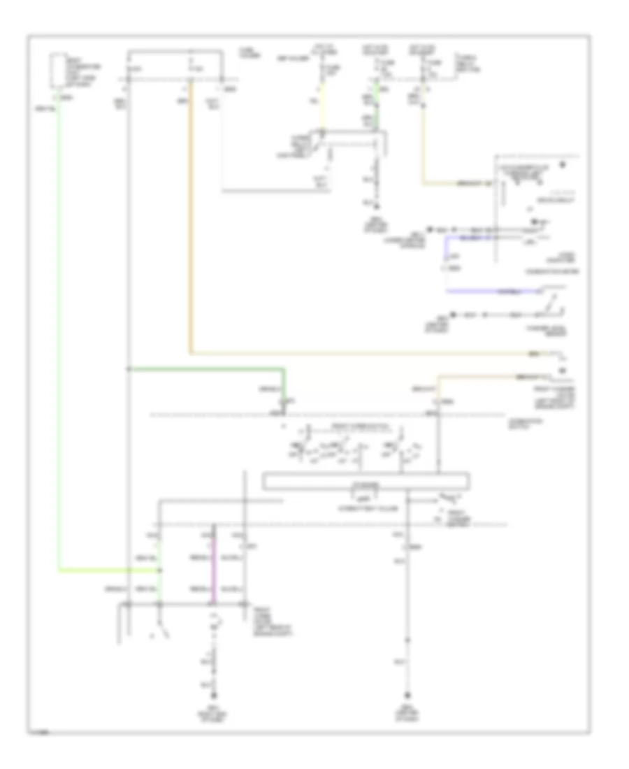 Электросхема передних стеклоочистителей дворников и омывателя лобового стекла для Subaru Impreza WRX Limited 2013