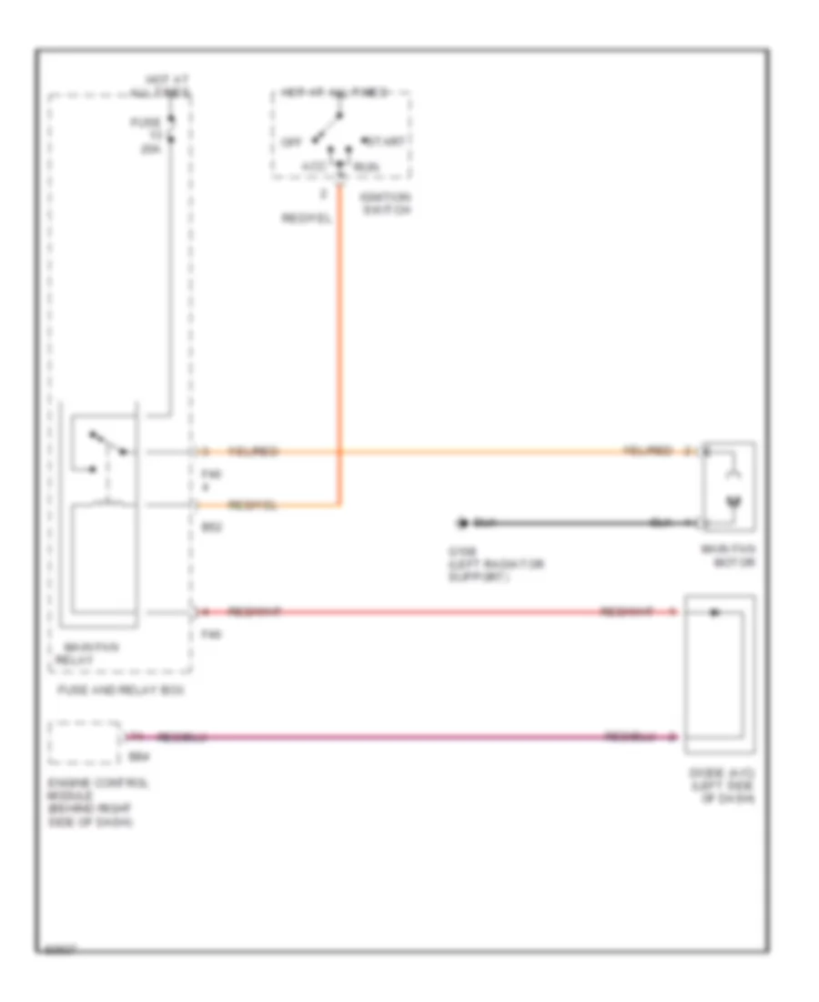 Cooling Fan Wiring Diagram without A C for Subaru Impreza Brighton 1997
