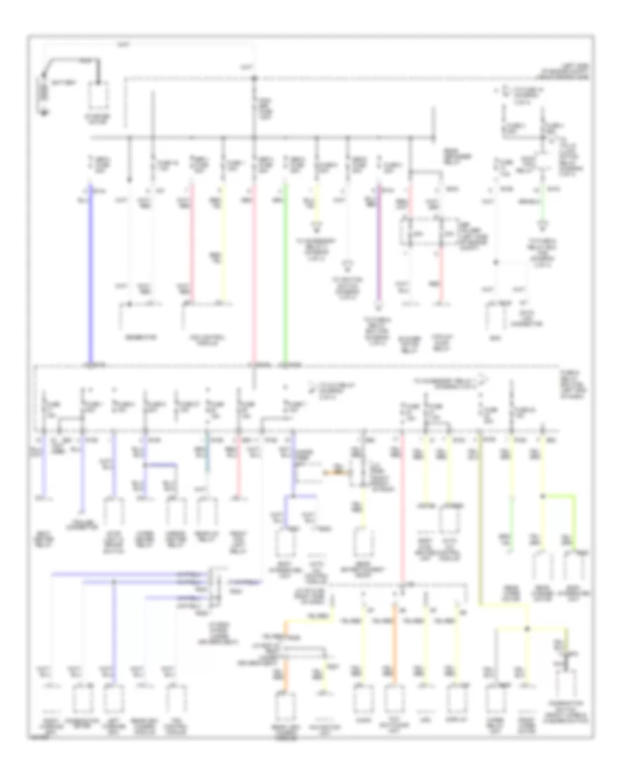 Power Distribution Wiring Diagram 1 of 4 for Subaru Tribeca Limited 2010