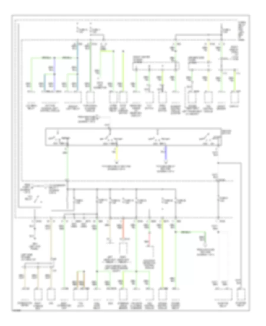 Power Distribution Wiring Diagram 2 of 4 for Subaru Tribeca Limited 2010