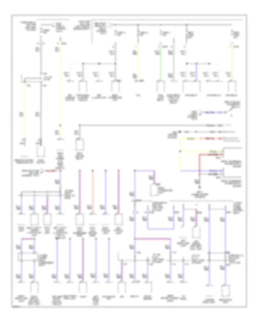 Power Distribution Wiring Diagram 4 of 4 for Subaru Tribeca Limited 2010