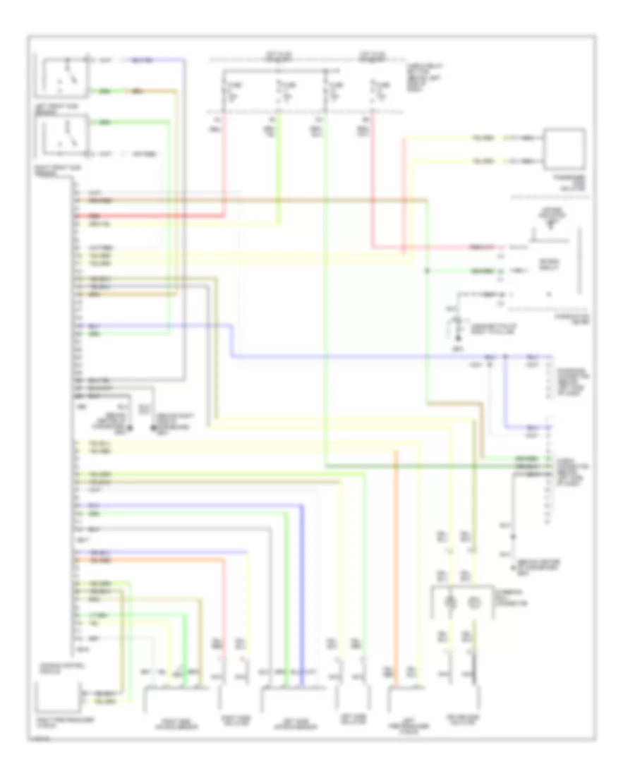 Supplemental Restraints Wiring Diagram for Subaru Impreza TS 2003