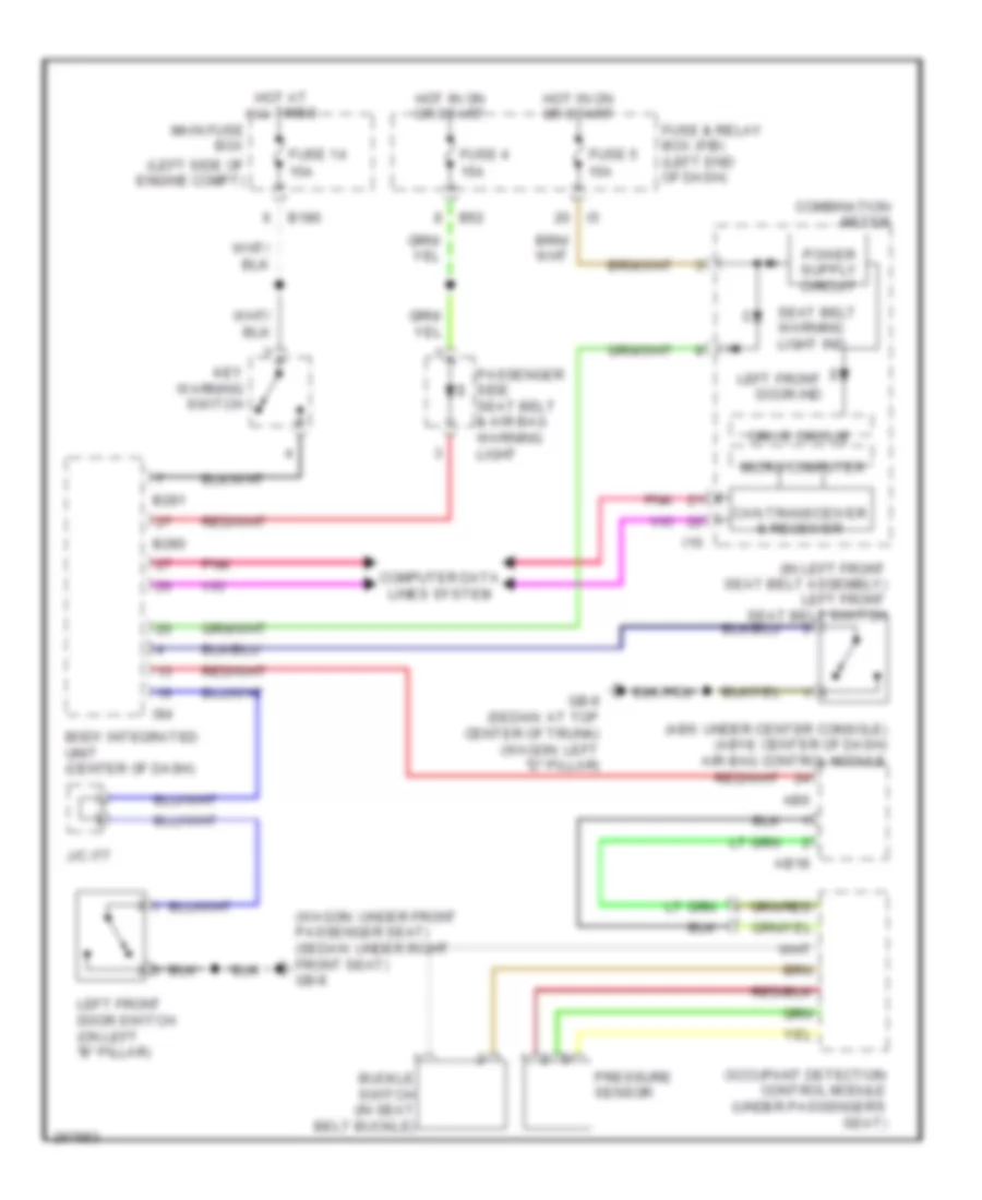 Chime Wiring Diagram for Subaru Legacy GT Limited 2007