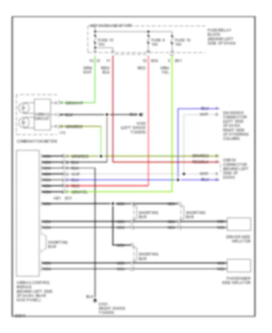 Supplemental Restraint Wiring Diagram for Subaru Impreza L 1997