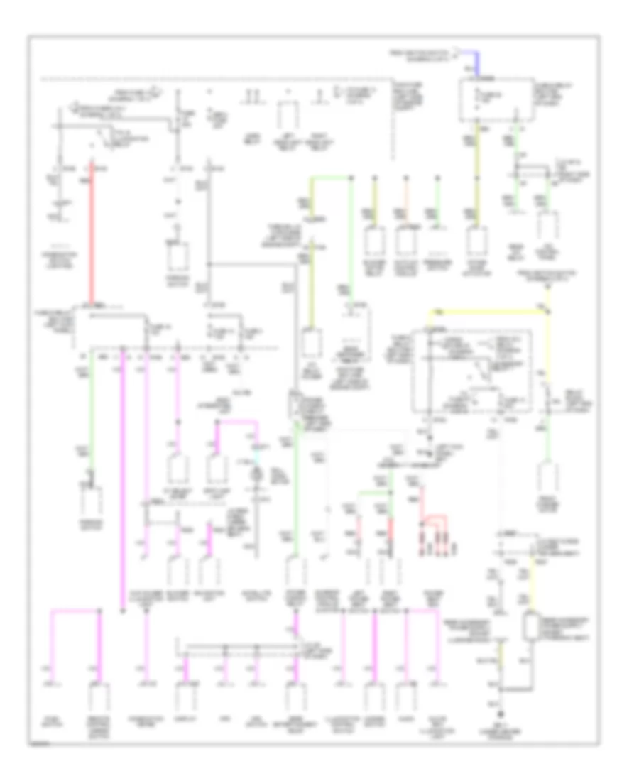 Power Distribution Wiring Diagram (3 of 4) for Subaru Tribeca Premium 2010