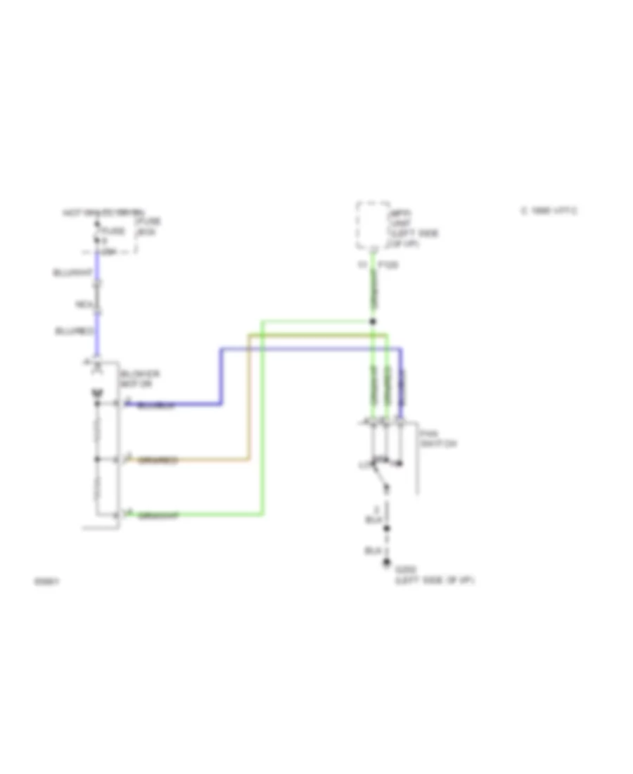 Heater Wiring Diagram for Subaru Justy GL 1991