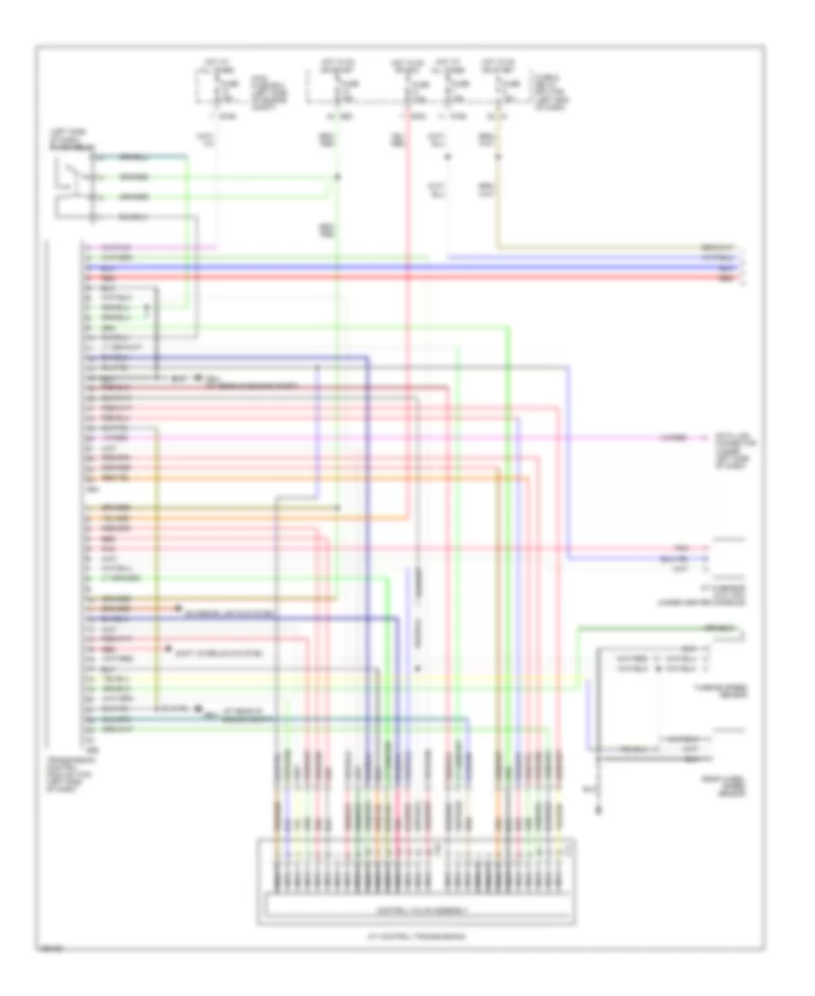 Transmission Wiring Diagram 5 Speed A T 1 of 2 for Subaru Legacy i 2007