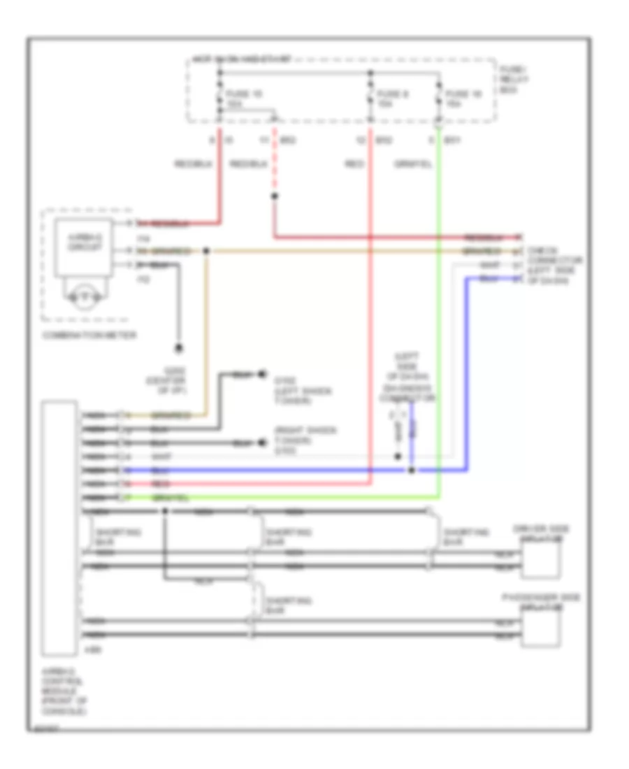 Supplemental Restraint Wiring Diagram for Subaru Legacy Brighton 1997
