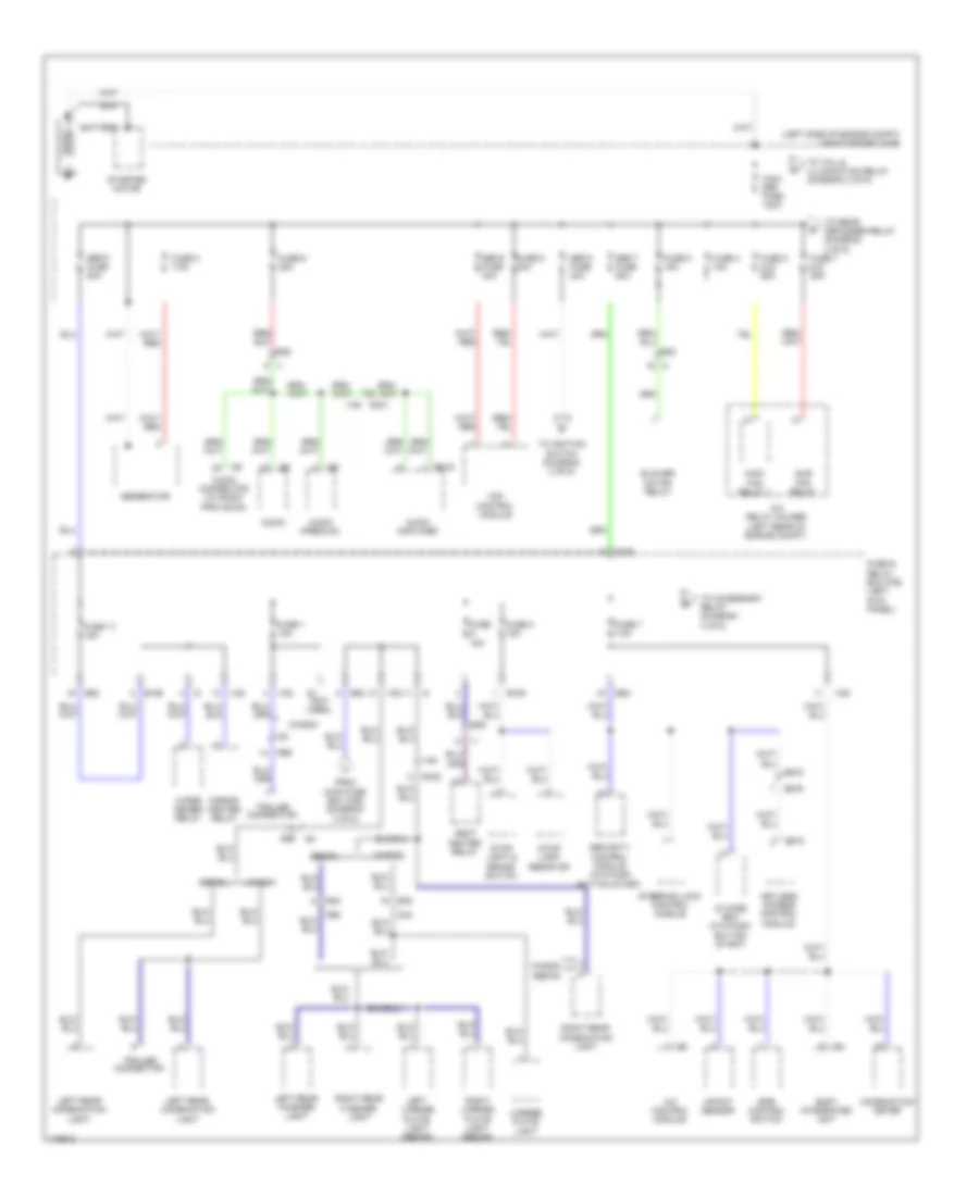 Power Distribution Wiring Diagram 1 of 6 for Subaru Legacy 2013