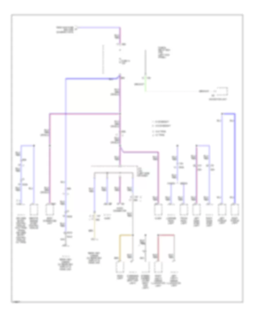 Power Distribution Wiring Diagram 6 of 6 for Subaru Legacy 2013