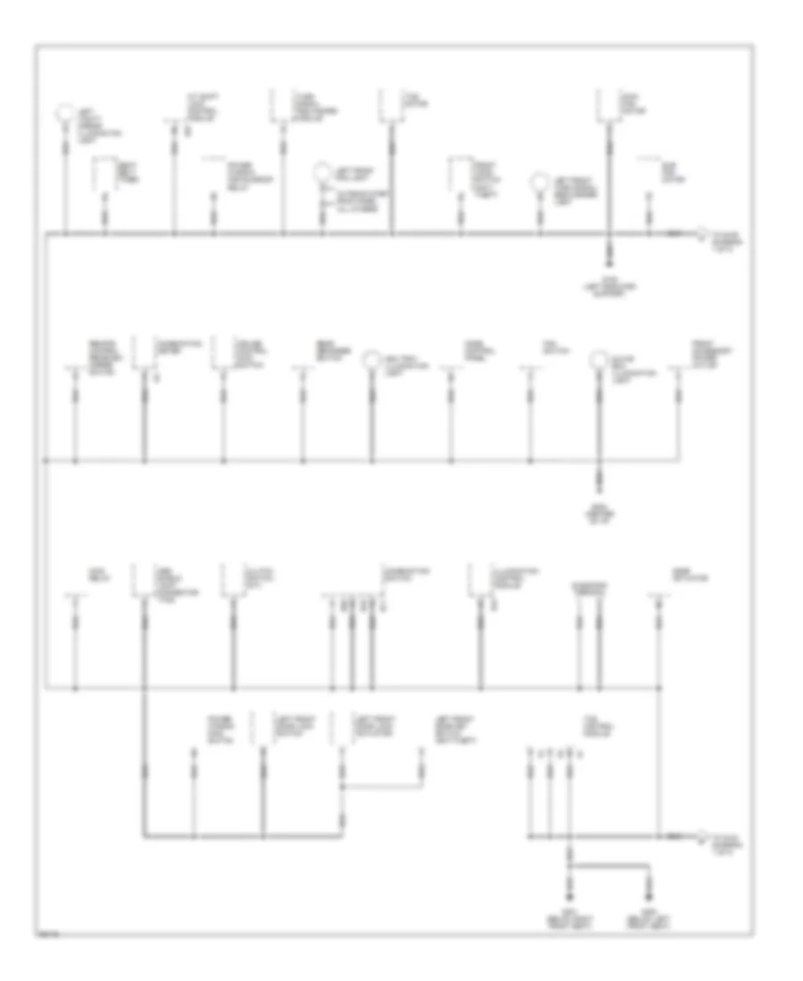 Ground Distribution Wiring Diagram 2 of 3 for Subaru Legacy GT 1997