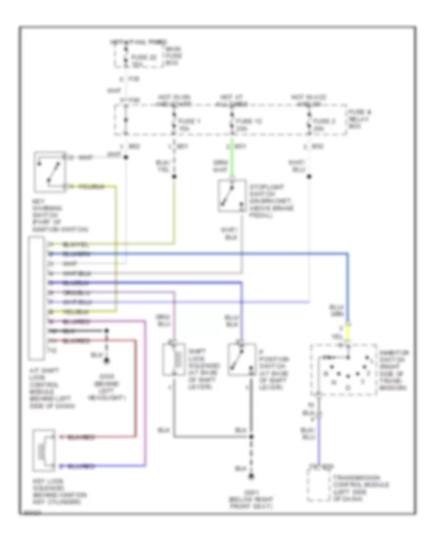 Shift Interlock Wiring Diagram for Subaru Legacy GT 1997