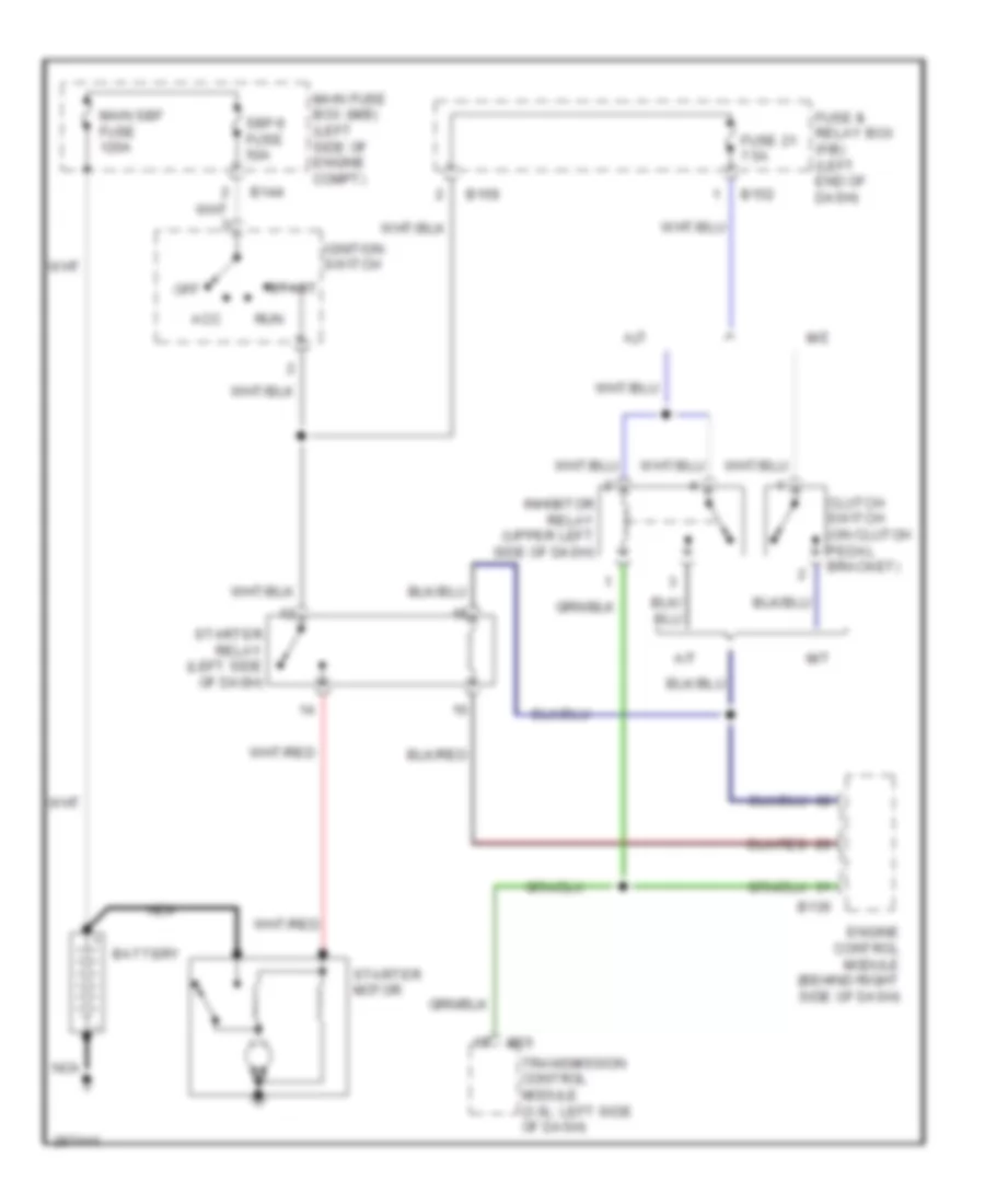 3 0L Starting Wiring Diagram for Subaru Outback i 2007