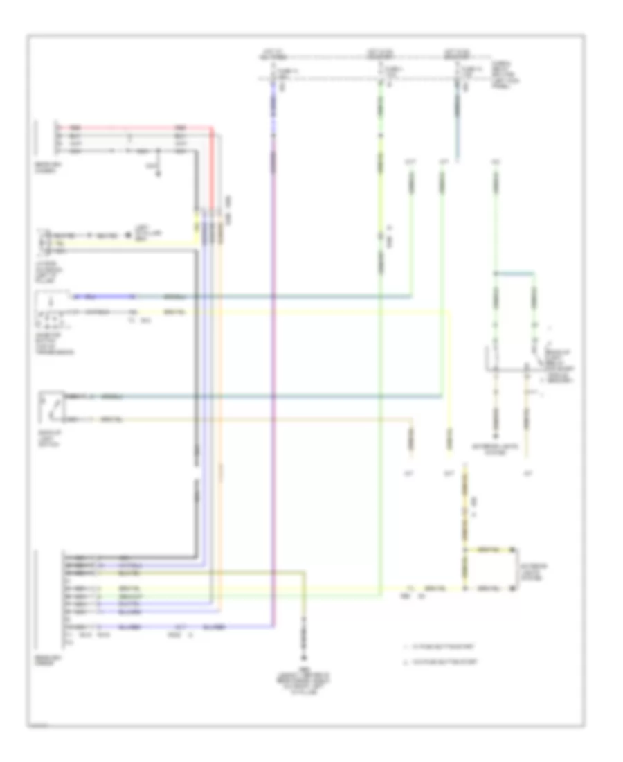 Automatic Day Night Mirror Wiring Diagram with Home Link  Rear Camera Display for Subaru Legacy Limited 2013