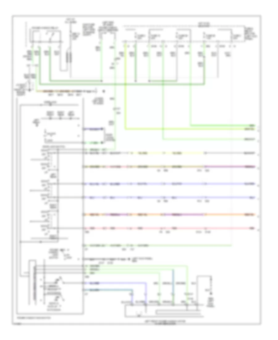 Power Windows Wiring Diagram with Auto Up Function 1 of 2 for Subaru Legacy Limited 2013