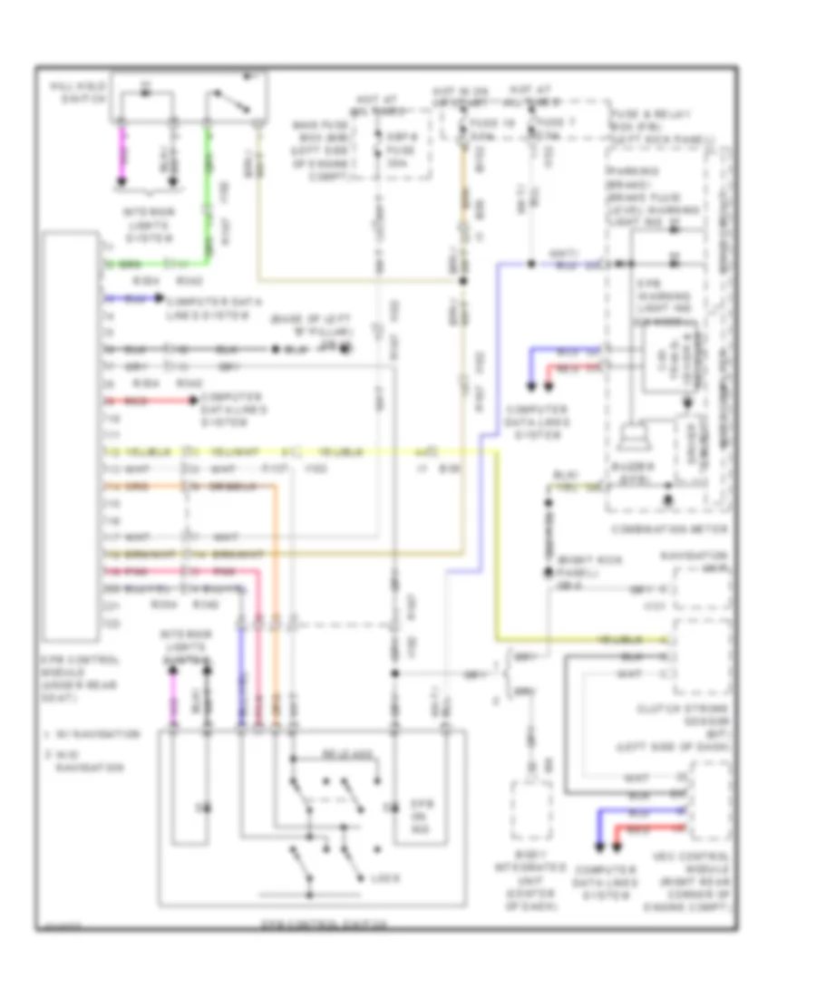 Park Brake Release Wiring Diagram for Subaru Legacy Limited 2013