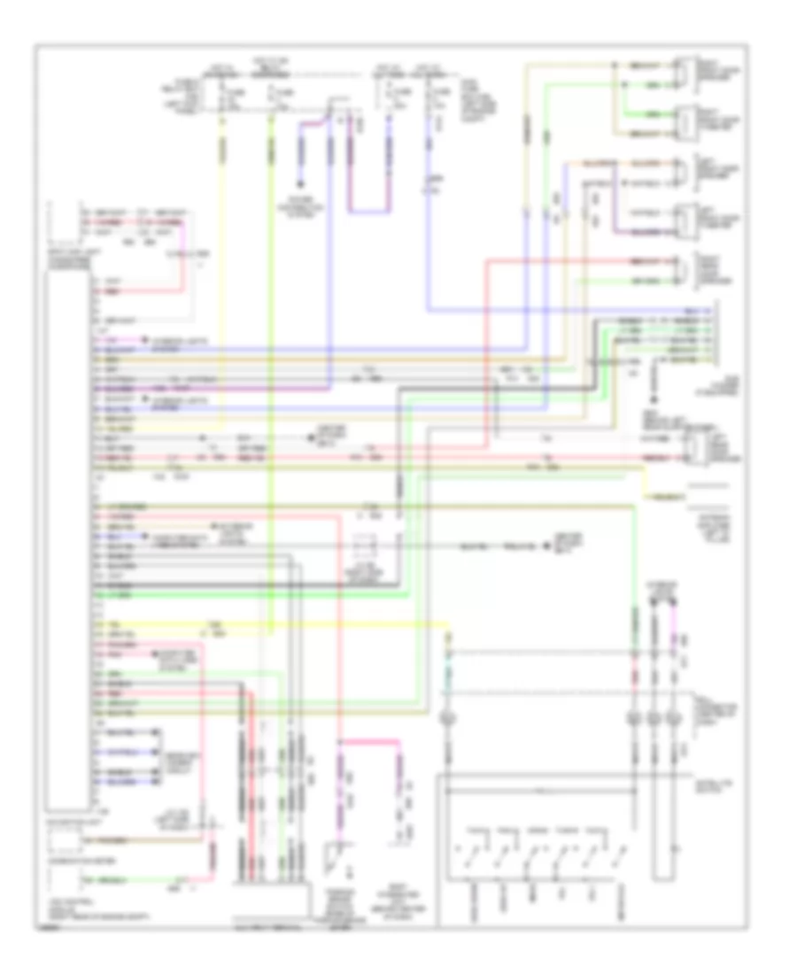 Radio Wiring Diagram, with Navigation for Subaru Forester X 2011