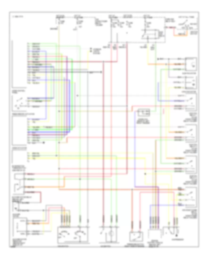 Электросхема кондиционера A/C для Subaru Legacy LSi 1997