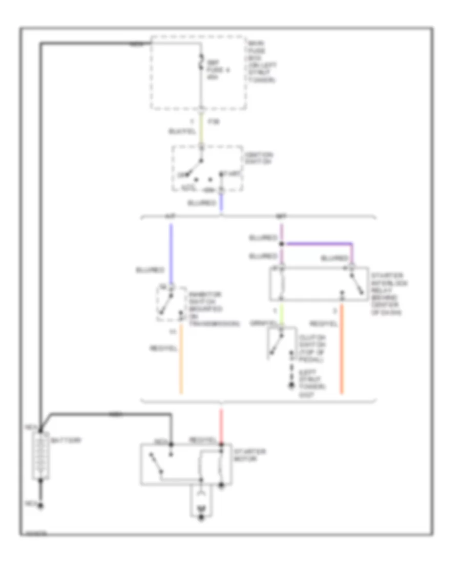 Starting Wiring Diagram for Subaru Legacy LSi 1991