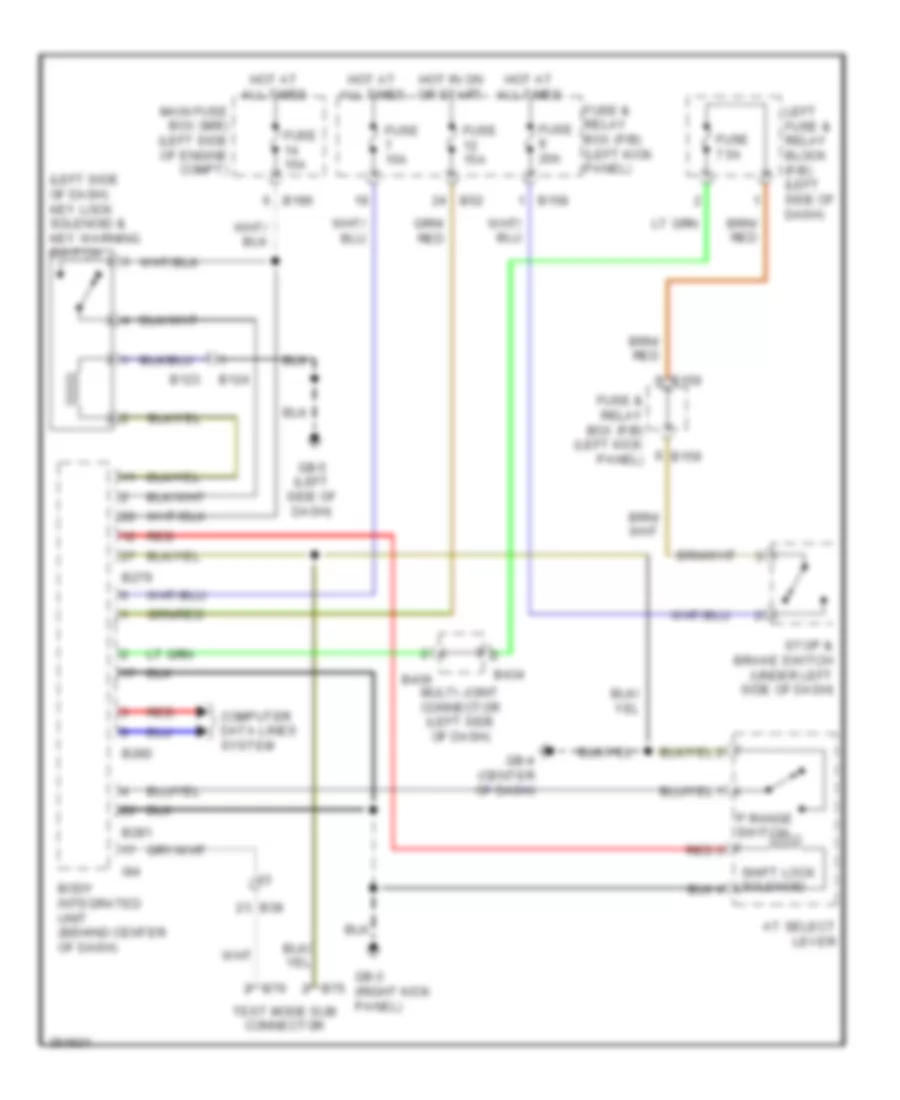 Shift Interlock Wiring Diagram for Subaru Forester X Limited 2011