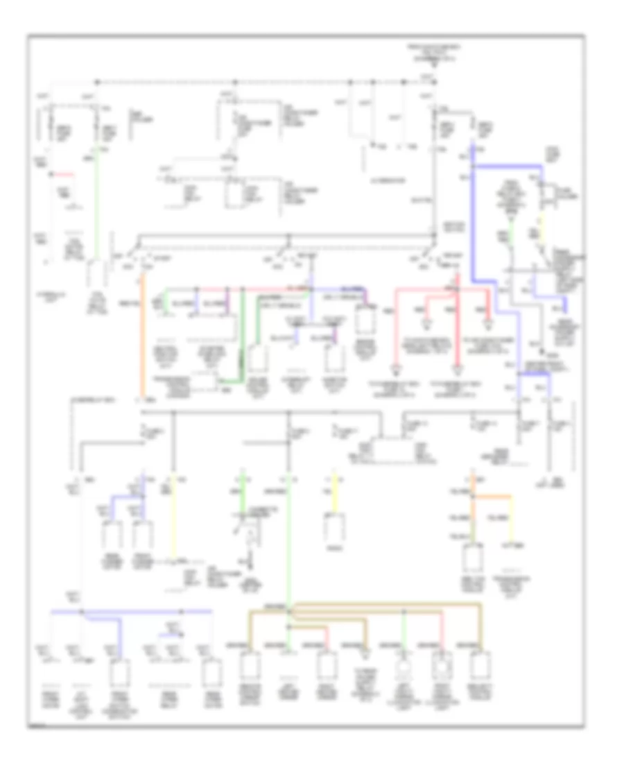 Power Distribution Wiring Diagram (2 of 3) for Subaru Legacy Outback 1997