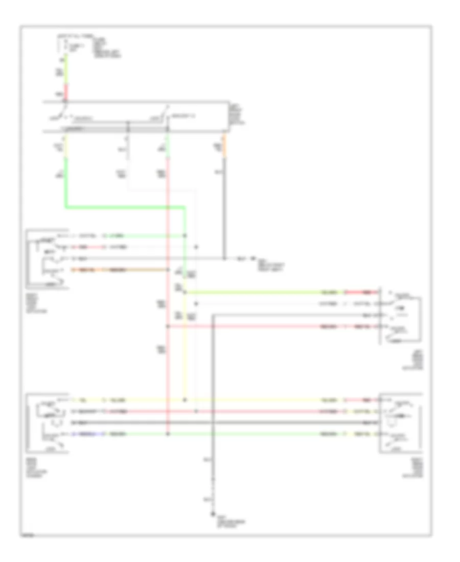 Power Door Lock Wiring Diagram USA for Subaru Legacy LS 1991