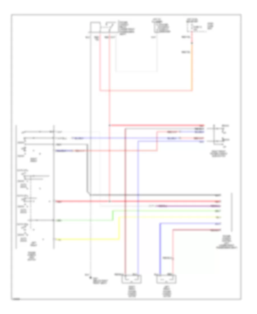 Power Window Wiring Diagram for Subaru XT GL 1991